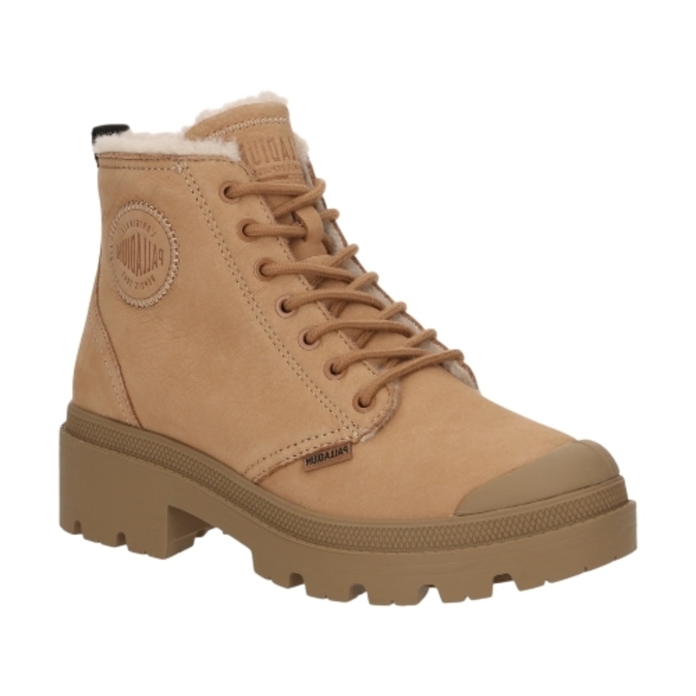 PALLADIUM Pallabase Nubuck Zip Boots- Ochre Tan